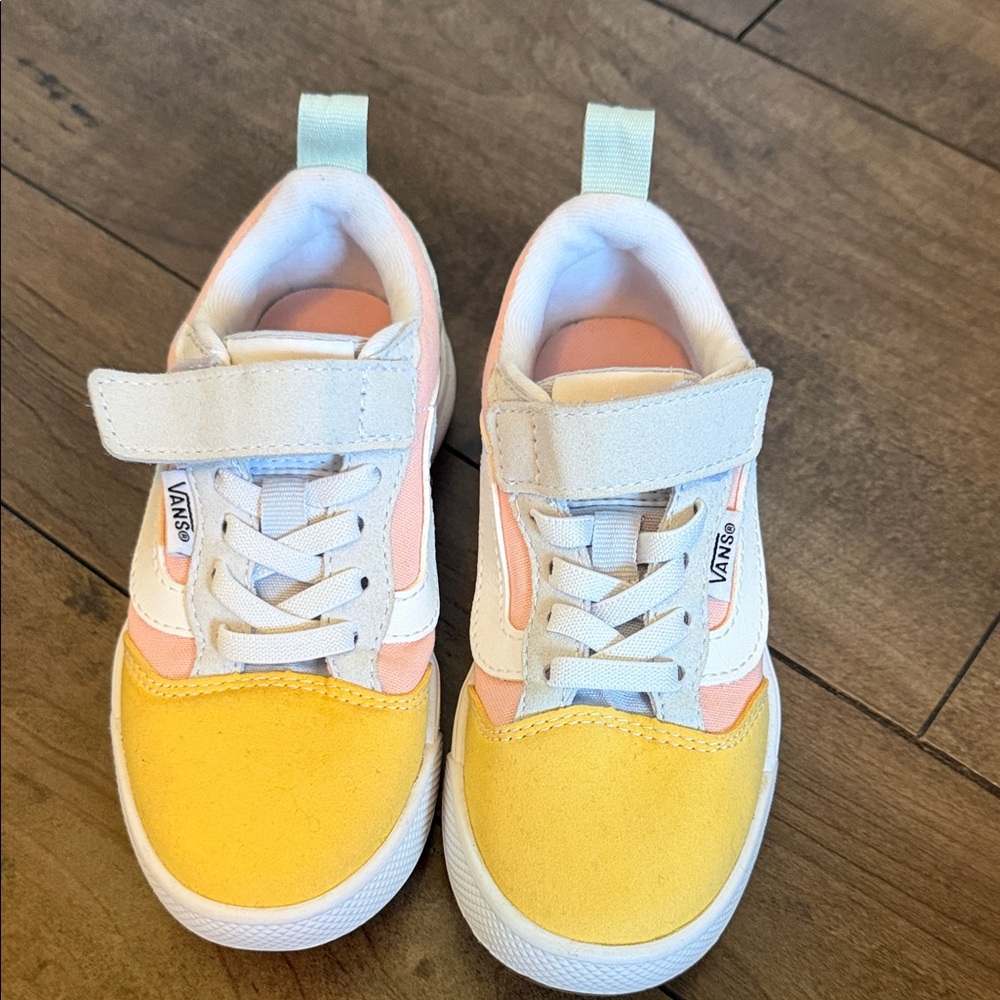 Vans Kids Two-Tone Yellow & Pink Low-Top Sneakers